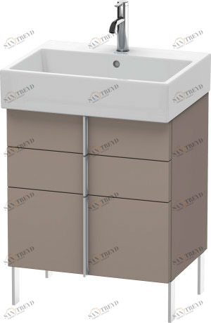 VA658504343 Vero Air Тумбочка напольная Базальт матовый, декор Duravit