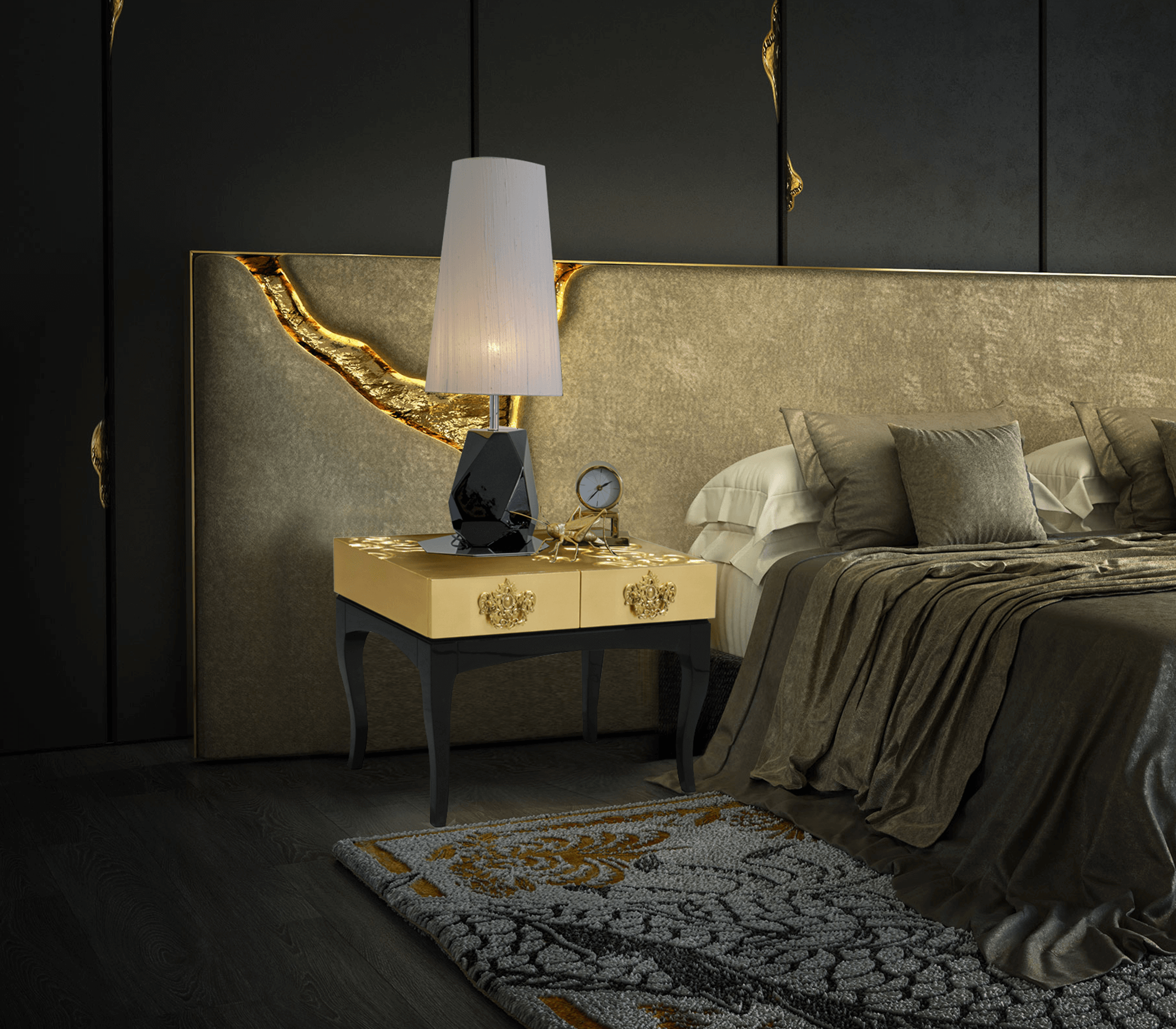 0-234 Золотая тумбочка Тринити Boca Do Lobo  - Вид №11