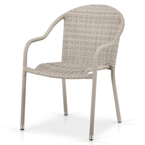 AFM-318G-Light Grey Плетеное кресло Afina