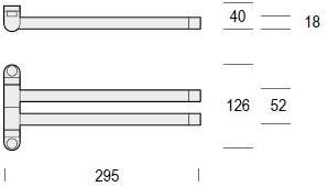 De Rosso Поворотный держатель для полотенец из хромированной латуни Datura sun-id-1424760 - Вид №2