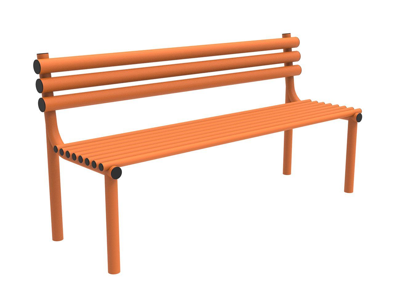 Скамейка из листового металла со спинкой Lazzari SUMMER ARCH-00054134