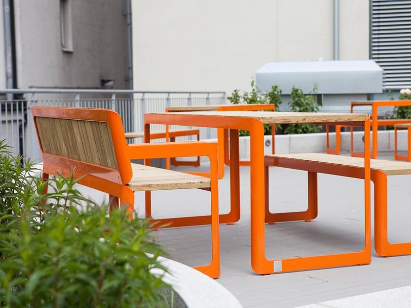 VESTRE Стол для общественных мест из стали и дерева Air sun-id-1464692 - Вид №4