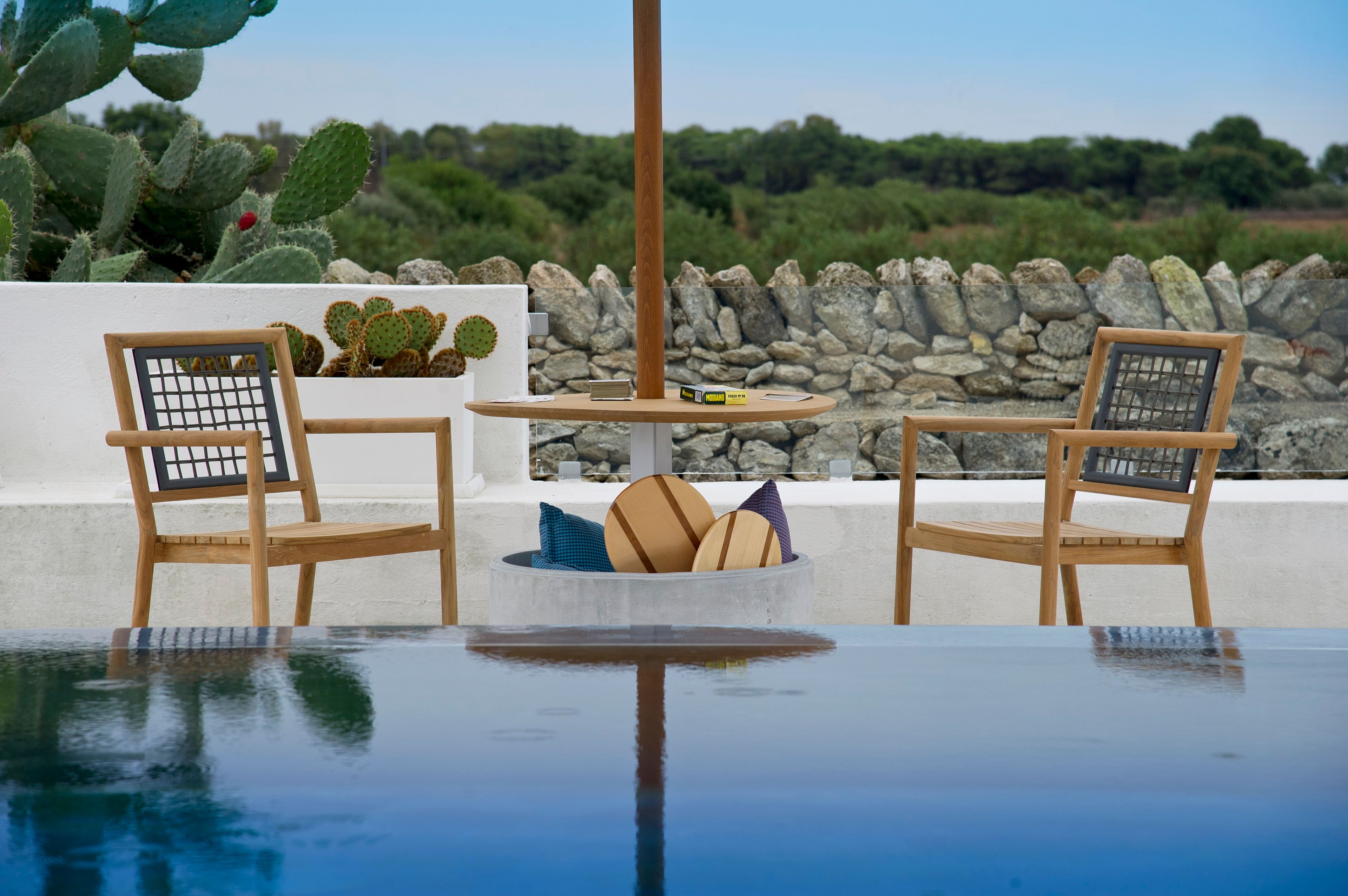 Основание для зонта из бетона и дерева от iroko Unopiù LIPARI ARCH-00069296 - Вид №7