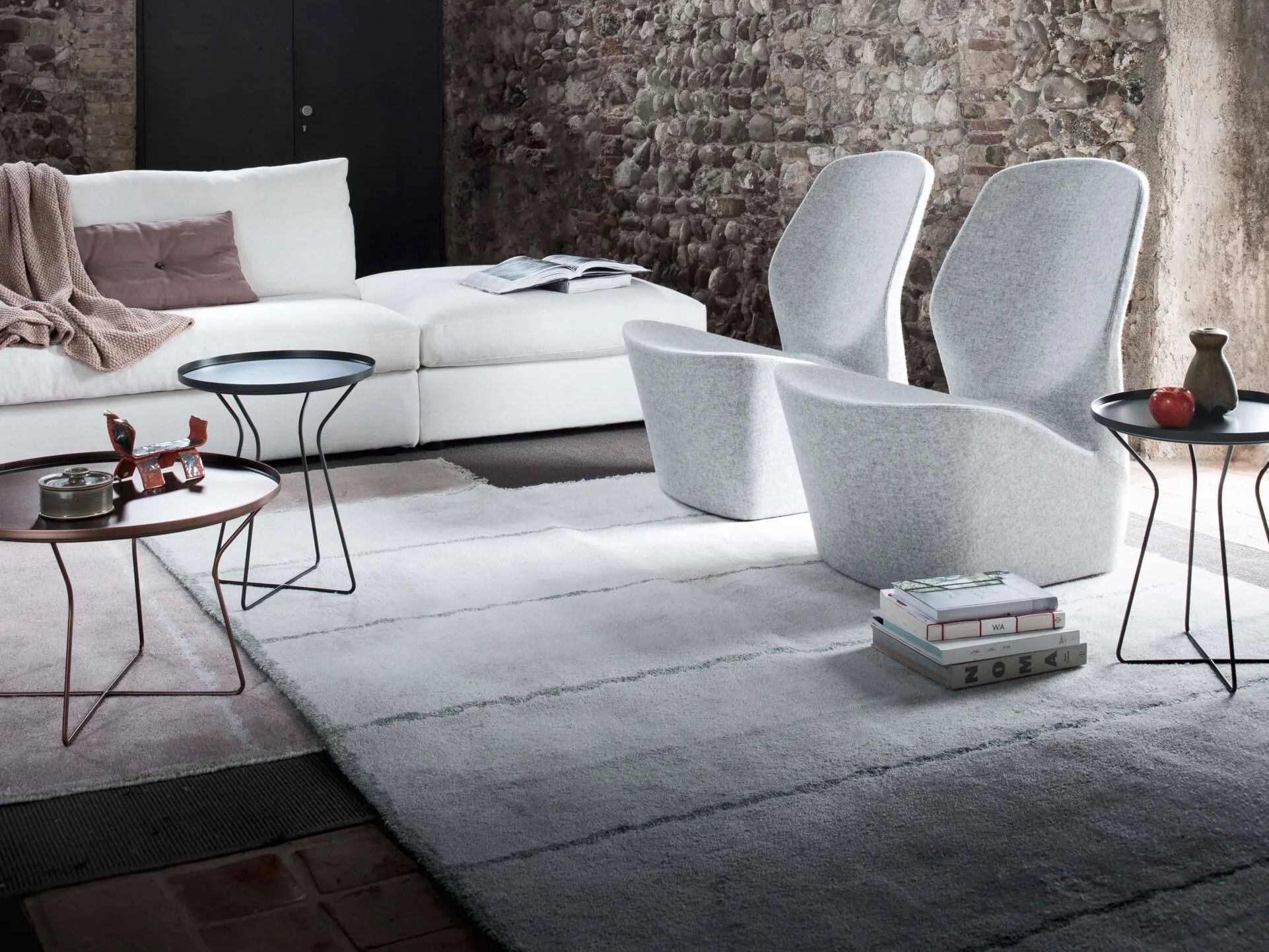 Круглый металлический журнальный столик Alf DaFrè TUFT ARCH-00026324 - Вид №4