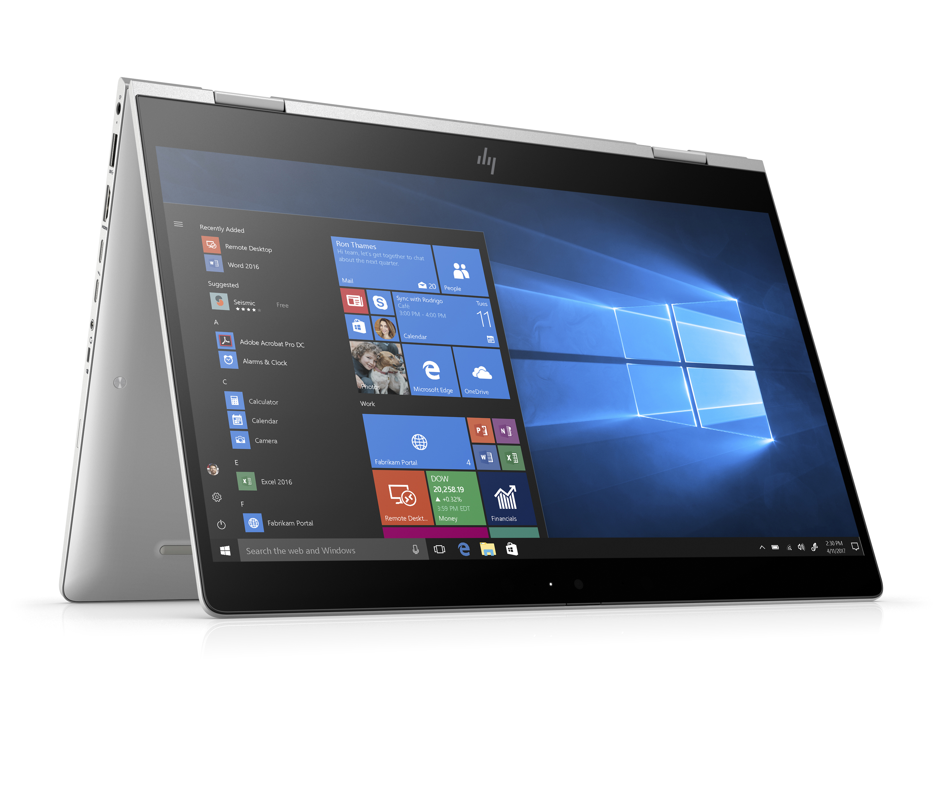 6XE11EA#ACB elitebook x360 830 g6 13.3"(1920x1080)/touch/intel core i7 8565u(1.8ghz)/32768mb/1000pcissdgb/nodvd/int:intel hd graphics 620/lte/3g/53whr/war 3y/1.35kg/silver/w10pro + 1000 nit sure view HP Santreyd  - Вид №5