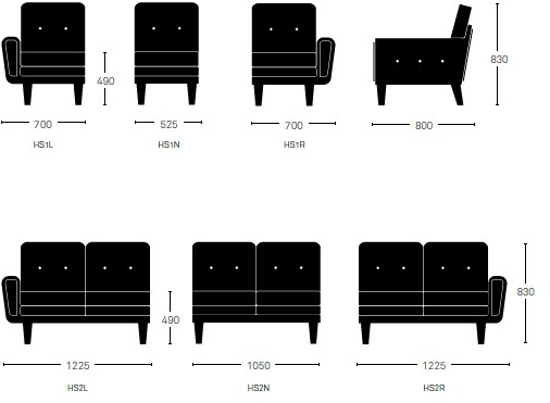 Deadgood 4-местный угловой диван из тафтинга Harvey sun-id-1439044 - Вид №5