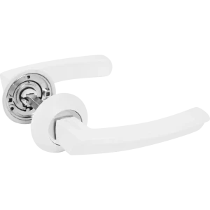 Дверные ручки Puerto 550-08MSW/CP, без запирания, цвет матовый белый/хром