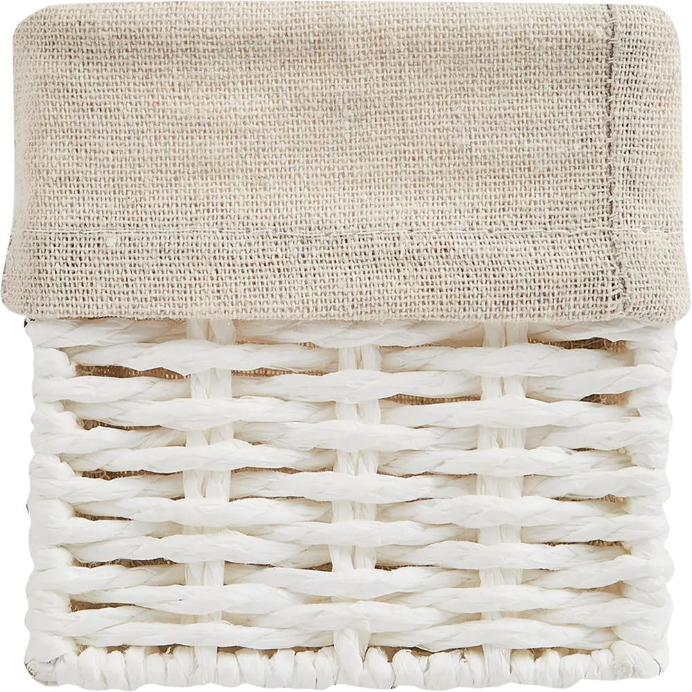 SPACEO Корзина для хранения из бумажной веревки с тканевой подкладкой 89344346 Kub STLM-1084232 - Вид №2