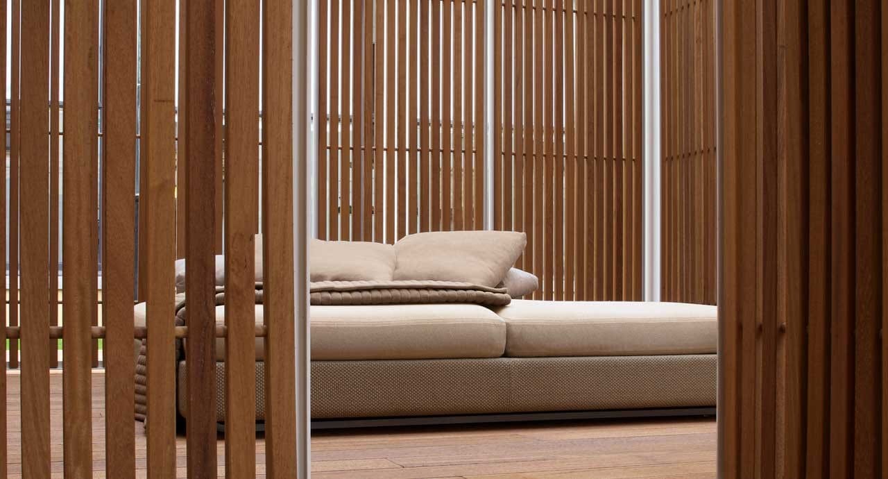 Садовая кровать с откидной спинкой из технической ткани Paola Lenti Cove ARCH-00000042 - Вид №2