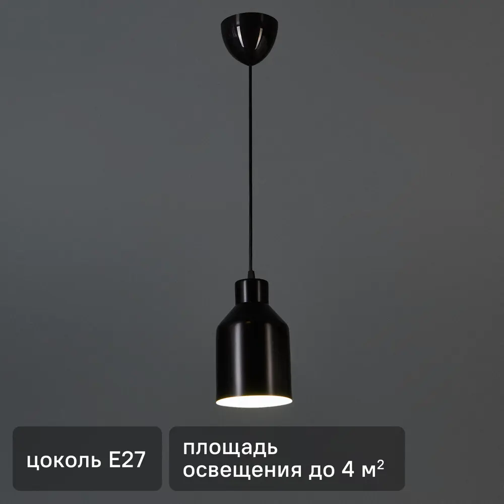 Светильник подвесной 21 Век-свет 1119/1 220-240В черный 85116223 STLM-2123943 