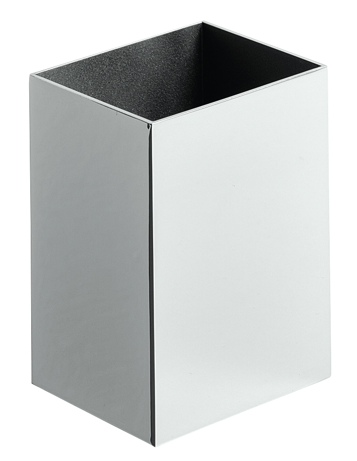 6227/MB Surya Metall, квадратный металлический стакан, цвет черный матовый