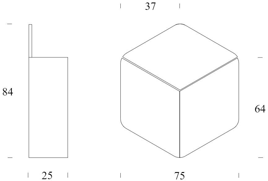 Tonin Casa Модульный подвесной книжный шкаф из ореха  T6476  - Вид №3