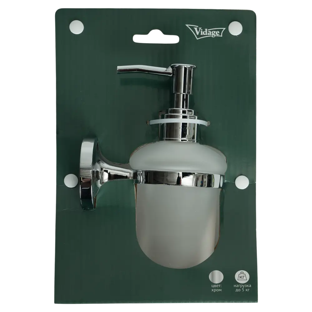 VIDAGE Ангарка — стеклянный дозатор для жидкого мыла с хромированным покрытием 89384621 STLM-1584274 - Вид №2