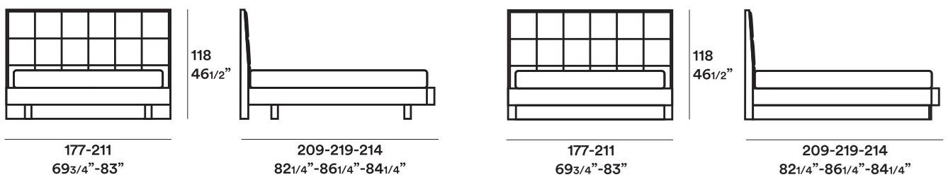 JESSE Двуспальная кровать из дуба с мягким изголовьем Plaza sun-id-1413184 - Вид №3