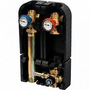 Насосная группа STOUT с термостатическим клапаном 1" с насосом Grundfos UPSO в теплоизоляции