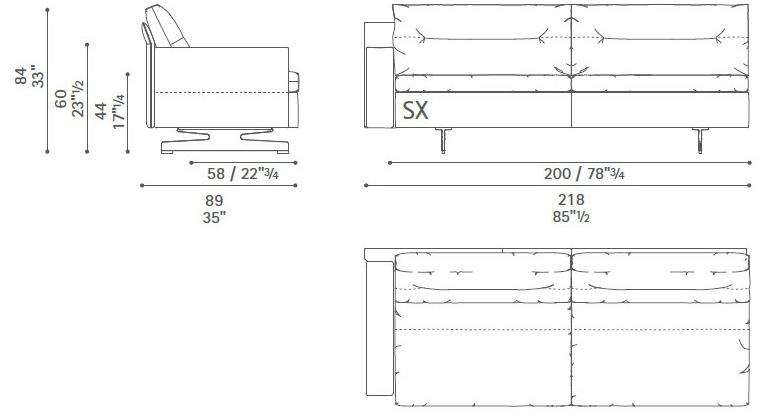 Poltrona Frau Модульный диван с журнальной полкой La collezione - divani e poltrone sun-id-1502655 - Вид №39