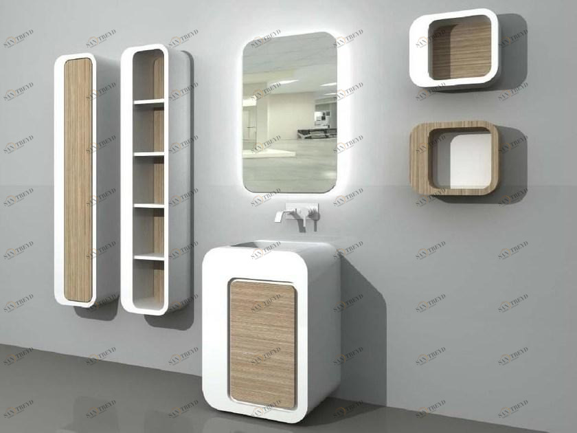 LASA IDEA Тумба под умывальник с шкафом и ящиками Unopuntozero sun-id-1493301