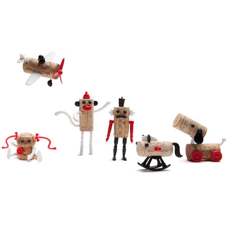 Декор для винной пробки classics мартышка MONKEY BUSINESS ДИЗАЙНЕРСКИЕ 00-3862917 Белый;красный  - Вид №4