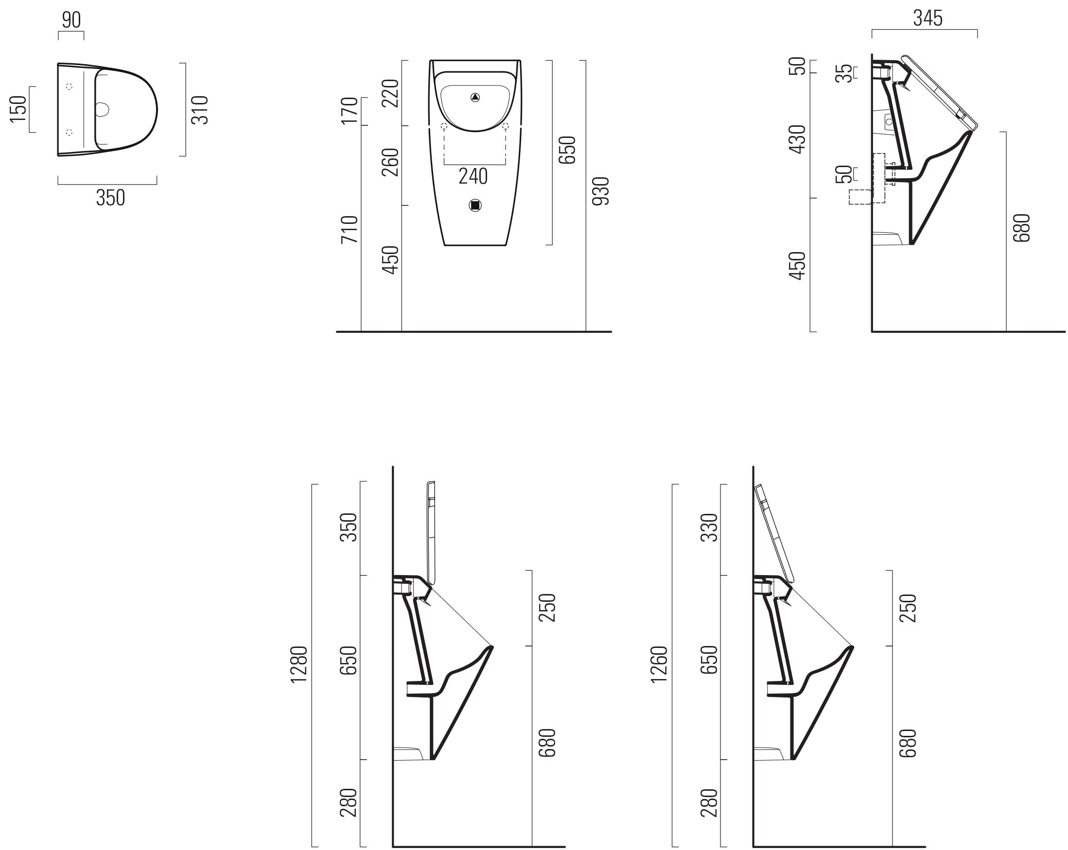 Керамический подвесной писсуар GSI ceramica сообщество ARCH-00110734 - Вид №3