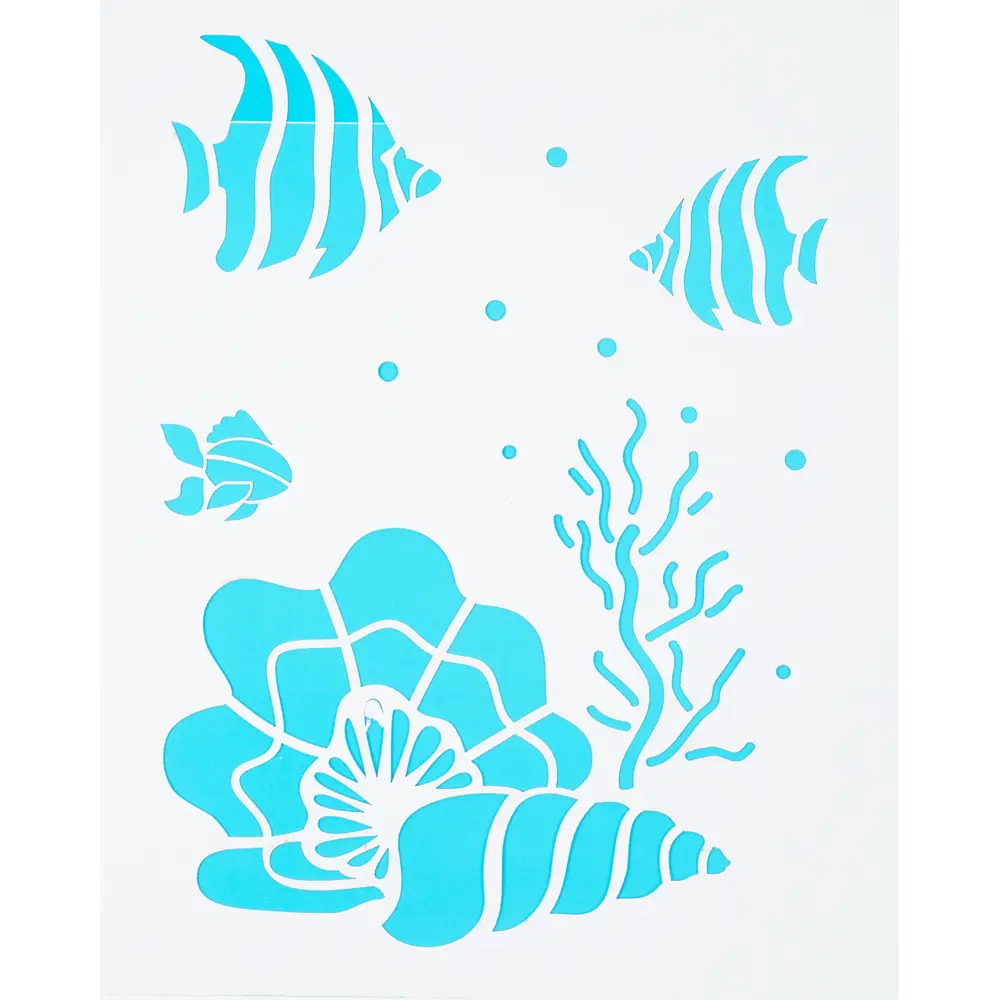 Трафарет самоклеящийся «Аква» 25х35 см UNIBOB STLM-2190849