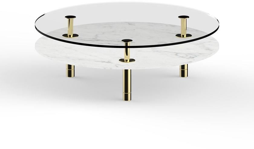GHIDINI1961 Круглый журнальный столик из мрамора Legs sun-id-1491095 - Вид №1