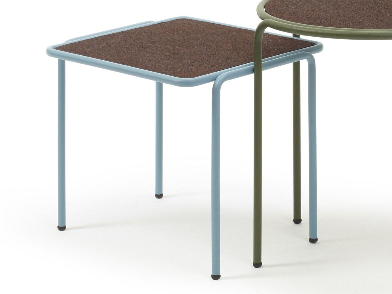 Прямоугольный журнальный столик из окрашенного металла и пробки S-CAB Dress_Code ARCH-00020046 - Вид №1