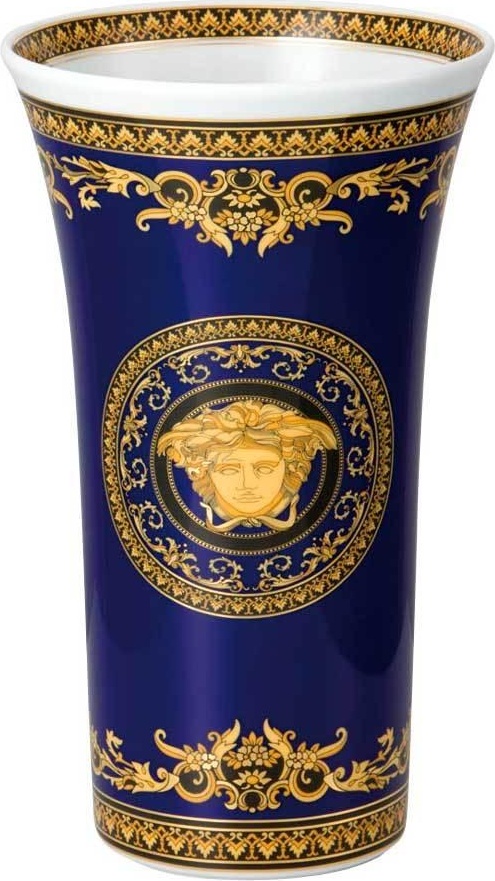 62503 Rosenthal Versace Ваза 26см "Медуза Синяя" Фарфор 