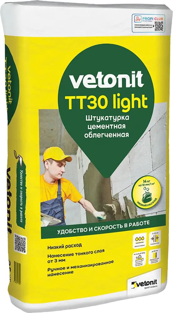 85084867 Штукатурка цементная Vetonit TT30 light 25 кг STLM-0058412