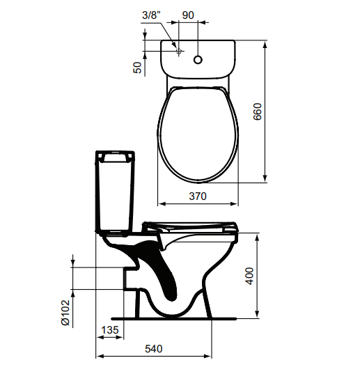 W834061 УНИТАЗ-КОМПАКТ Rimless Безободковый VIDIMA SEVA FRESH  - Вид №2