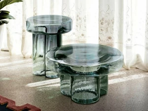 Miniforms Круглый журнальный столик из дутого стекла