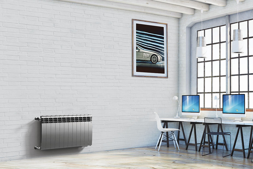 Радиатор биметаллический Royal Thermo Biliner Silver Satin 350 (серебристый)  - 10 секций sun-id-646034 - Вид №2