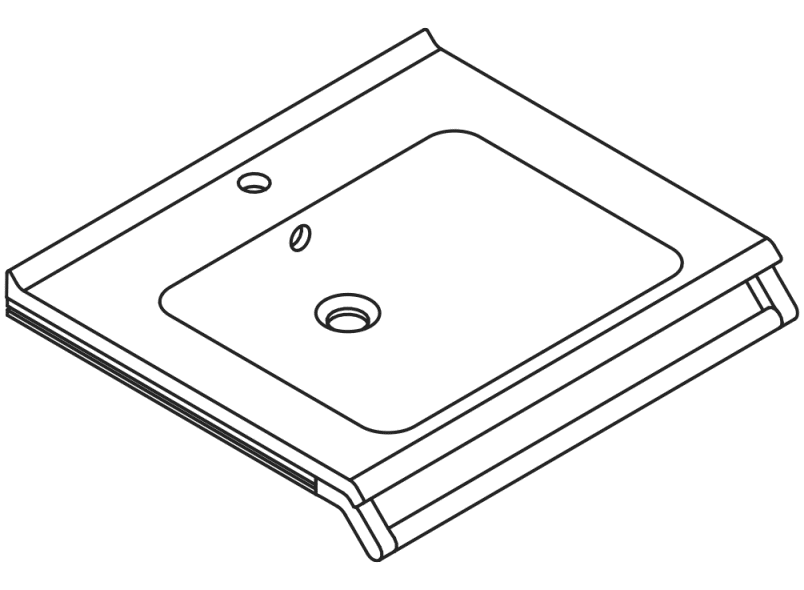 950.19.080 Комплект умывальника и поручня HEWI Waschtische  - Вид №2
