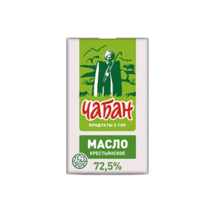 Масло Крестьянское Чабан 72,5% 180 г БЗМЖ Santreyd 20752 - Вид №1