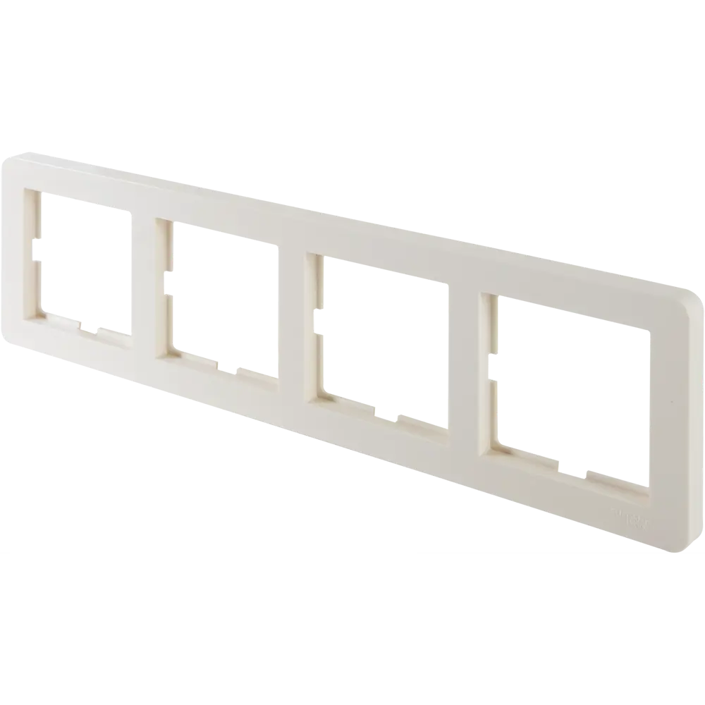 Рамка SYSTEME ELECTRIC W59 Deco для 4 розеток, цвет слоновая кость 82593340 STLM-0030833 - Вид №2