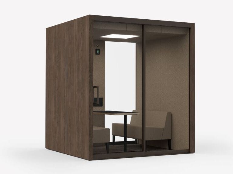 Многосторонняя акустическая офисная кабина с сиденьем Vetrospace VETROSPACE M+ ARCH-00039909