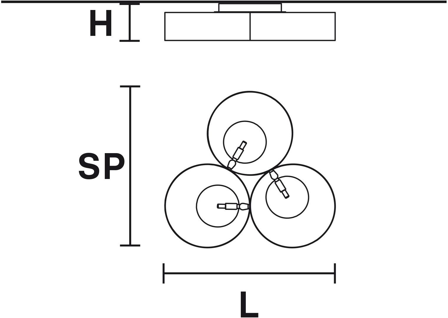 Masiero Металлический потолочный светильник прямого света Sound sun-id-1453714 - Вид №2