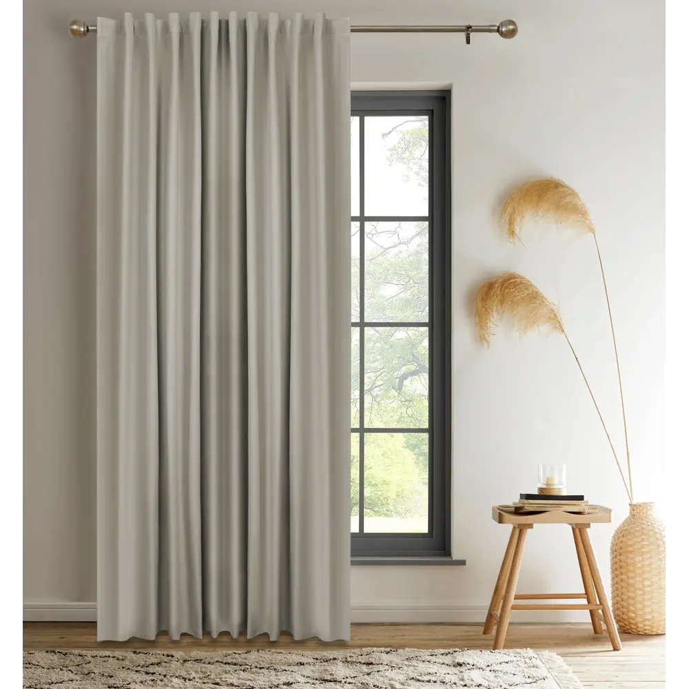 Штора блэкаут Kreaforta Luce с полным затемнением 210x280 см серо-коричневая 89405498 STLM-1569102