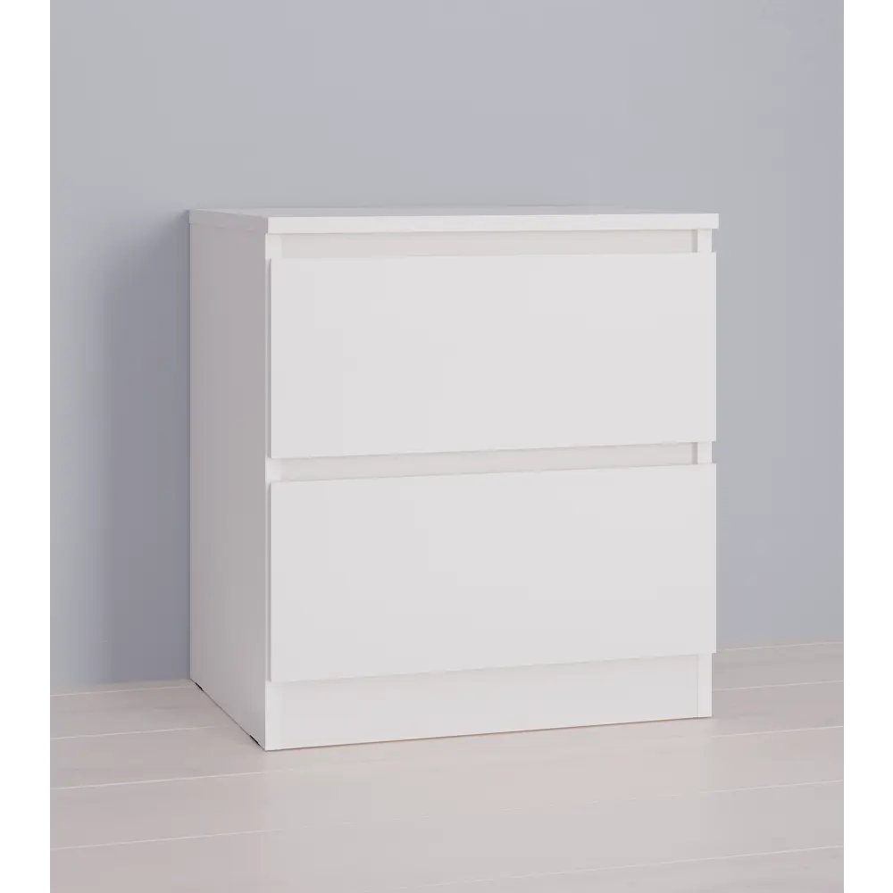 Тумба прикроватная 2 ящика 49x53.8x38.2 см ЛДСП цвет белый Santreyd STLM-2073632 - Вид №5