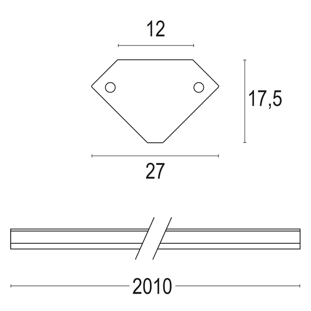 Linear 0W 45° Ghidini Линейный для освещения бухты .01 Белый (Матовый)  - Вид №1