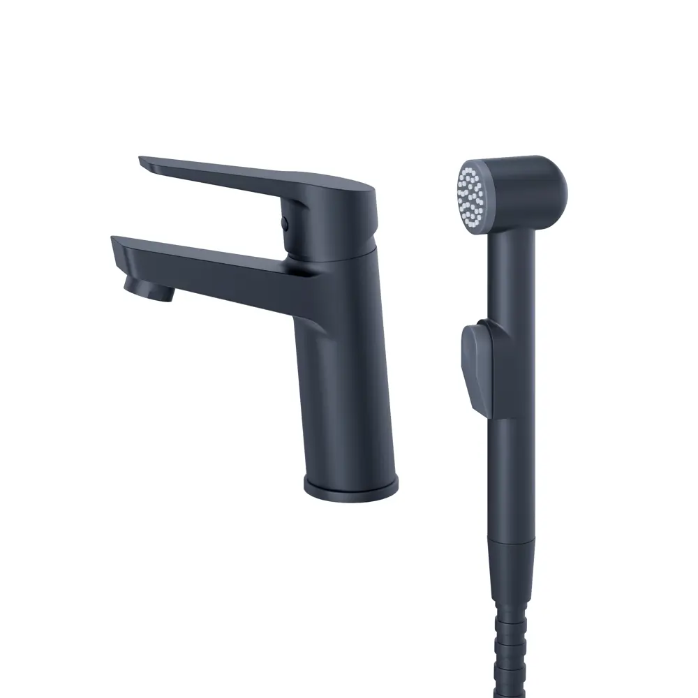 Гигиенический душ Esko Marburg со смесителем цвет черный STLM-2138336