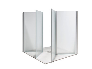 Душевая кабина с двустворчатыми дверями