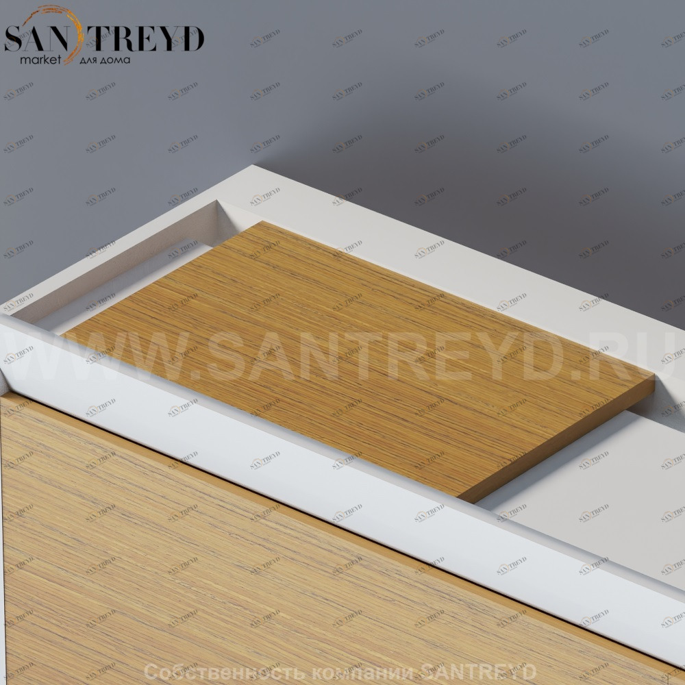 EVOLUZIONE Полочка на раковину из тика ACOM6038PT Agape