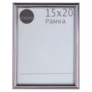 Рамка Inspire Emma 15х20 см пластик цвет серебро 15379412 STLM-2094840