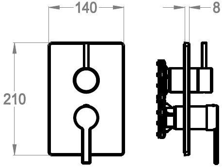 Fir Italia Смеситель для душа на 2 отверстия с переключателем Sweet 46 4650198 - Вид №1