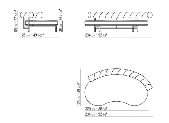 Изогнутый садовый диван из ткани Flexform SUPERMAX OUTDOOR ARCH-00099731 - Вид №5