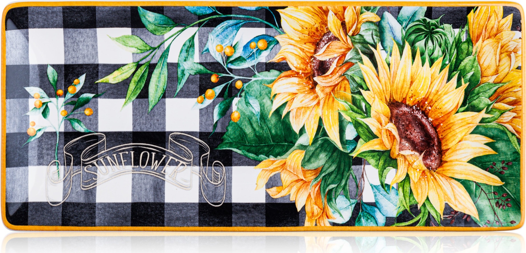 10671429 Certified International Блюдо прямоугольное Certified Int. Подсолнухи 40,5x30,5см, керамика Керамика 