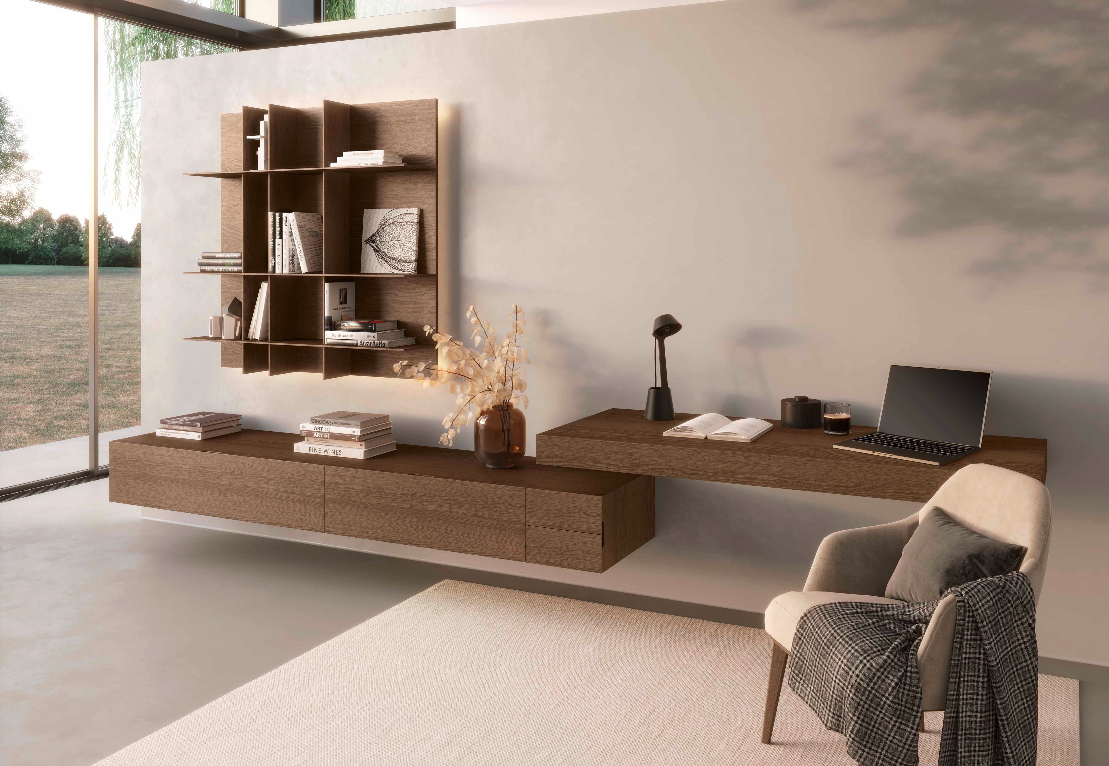 Деревянная оборудованная стена Olivieri CUBE 6 ARCH-00123672 - Вид №26