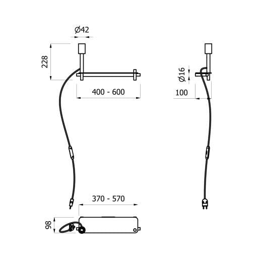 Настенный светильник / полка для ванной комнаты EVER Life Design Buck ARCH-00033806 - Вид №4