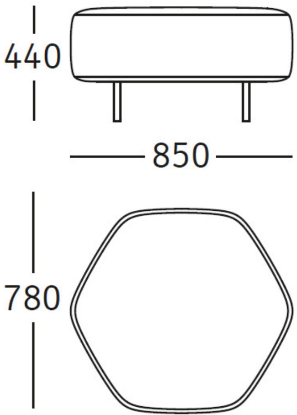 ROSSIN Пуф из акриловой ткани Picco sun-id-1502242 - Вид №5
