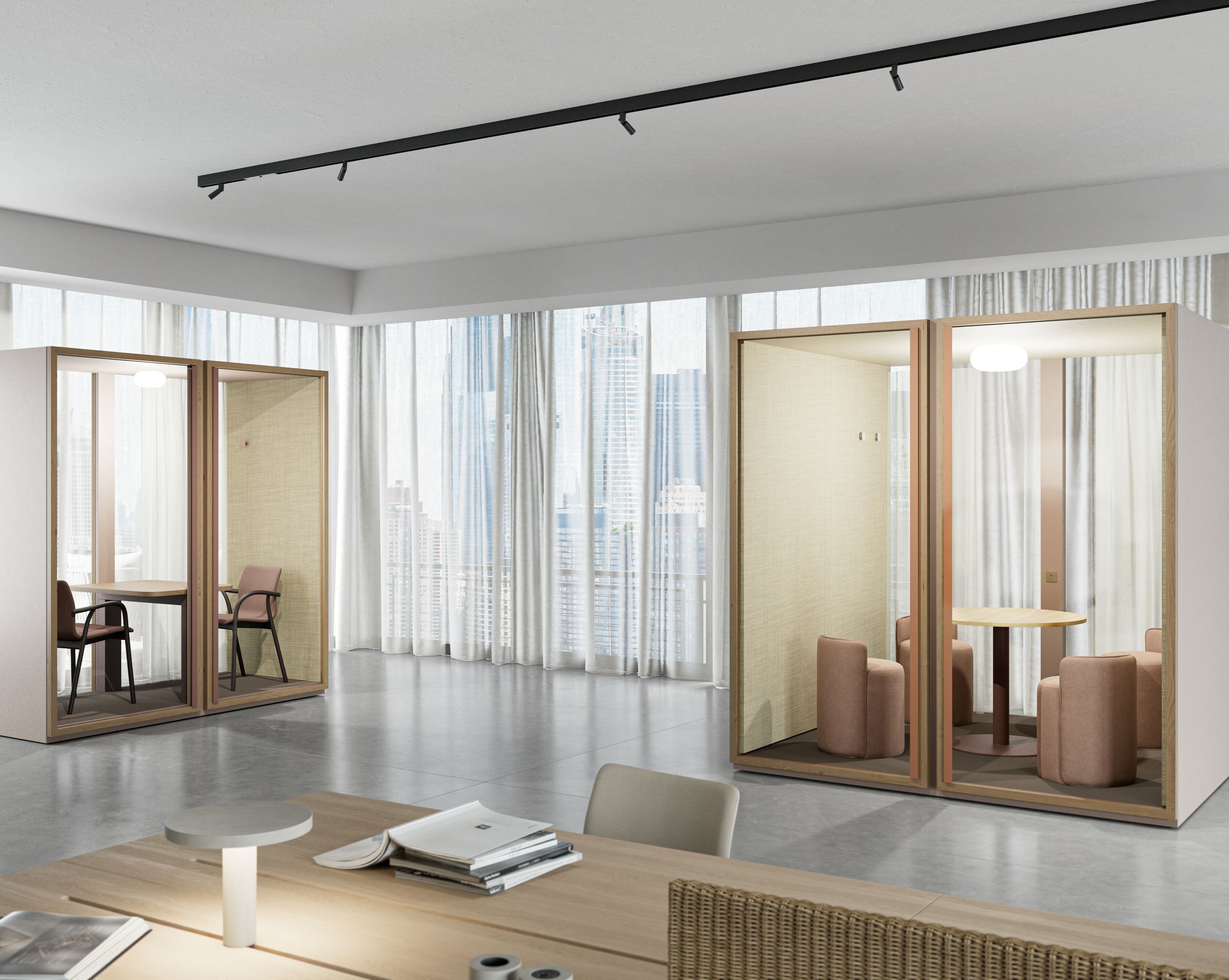 Акустическая офисная кабина со встроенным освещением Kettal Kall ARCH-00087556 - Вид №3